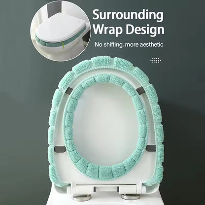 Toilet Seat cushion O-shaped Toilet Large Toilet Cushion Cover Household Thickened Elastic Toilet Gasket