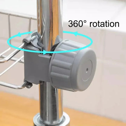 Sponge Holder for Kitchen Stainless Steel Faucet Rack Adjustable Sink Caddy Organizer Soap Drainer Bathroom Accessories