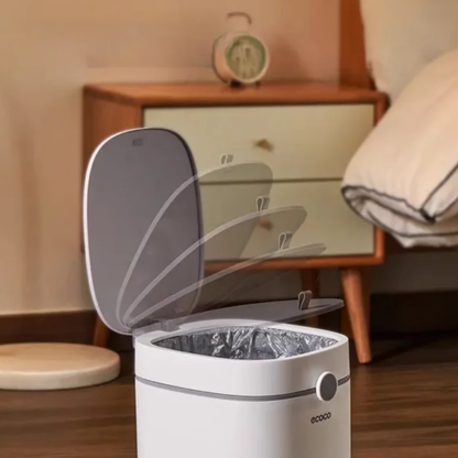 ECOCO FOOT-PEDAL TRASH CAN WITH LID 11L – LARGE-CAPACITY COVERED DUSTBIN FOR KITCHEN BATHROOM BEDROOM & LIVING ROOM