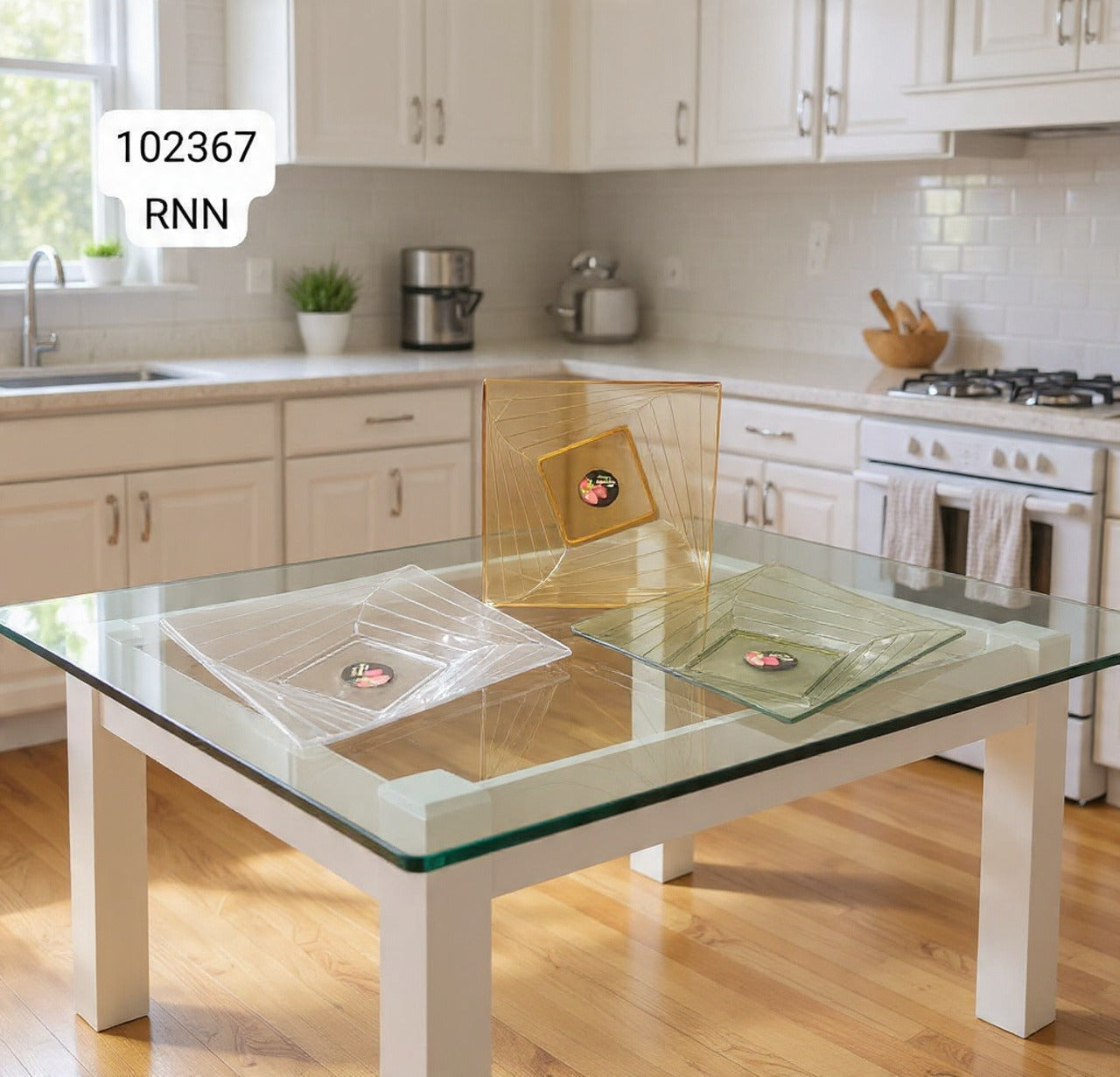 Transparent Glass Dinner Plate