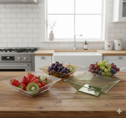 Transparent Glass Dinner Plate