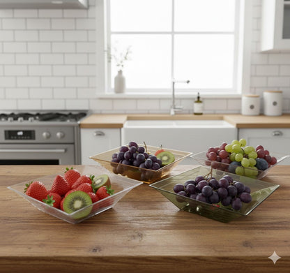 Transparent Glass Dinner Plate