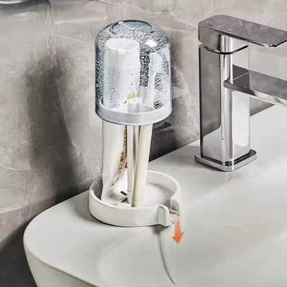Dust-proof Wash Cup Toothpaste And Toothbrush Rack Household Mouthwash Cup Set Toothbrush Holder Bathroom Organizer
