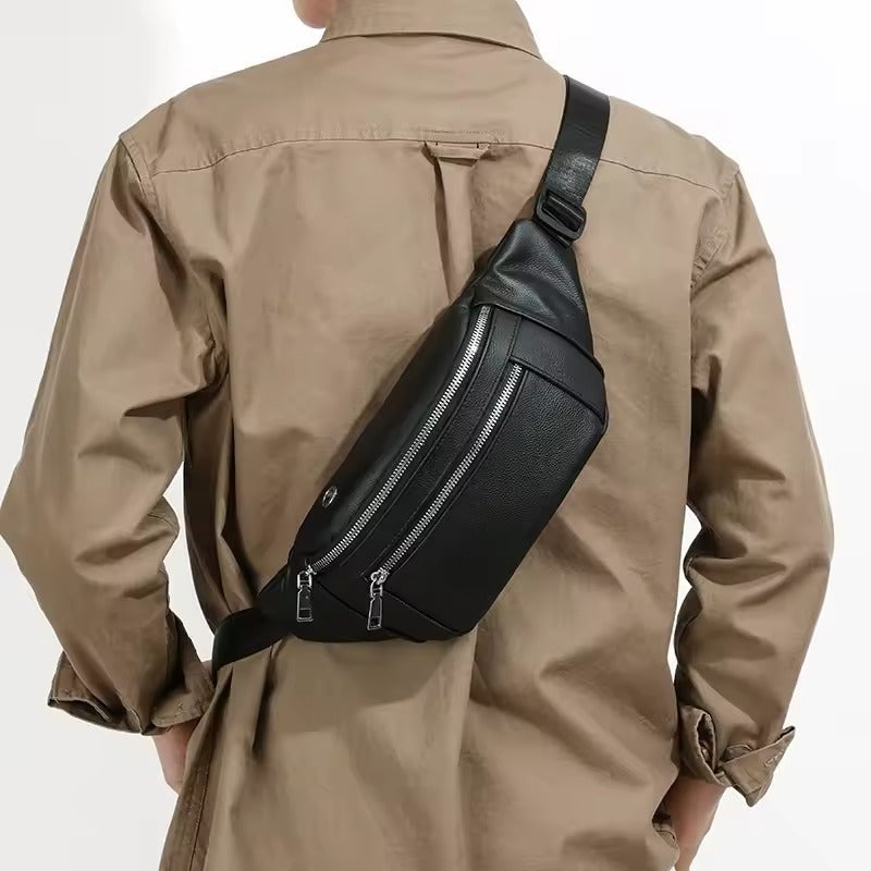 Men's Shoulder Bag Waterproof Oxford Cross Body Chest Bags