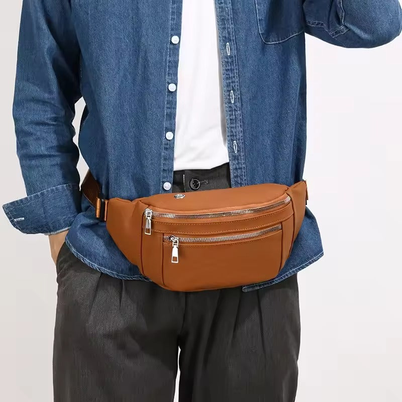 Men's Shoulder Bag Waterproof Oxford Cross Body Chest Bags