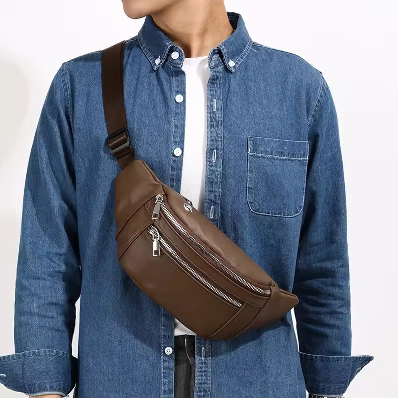 Men's Shoulder Bag Waterproof Oxford Cross Body Chest Bags