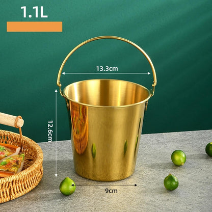 Stainless Steel Small Portable Ice Bucket – Perfect for Home, Parties & Outdoor Use