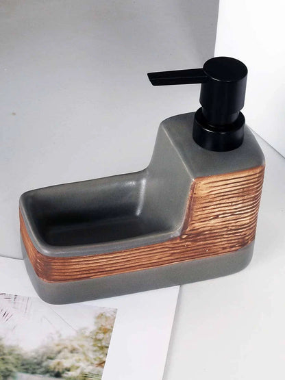 Luxury Ceramic Soap Dispenser with Sponge Holder