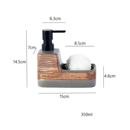 Luxury Ceramic Soap Dispenser with Sponge Holder