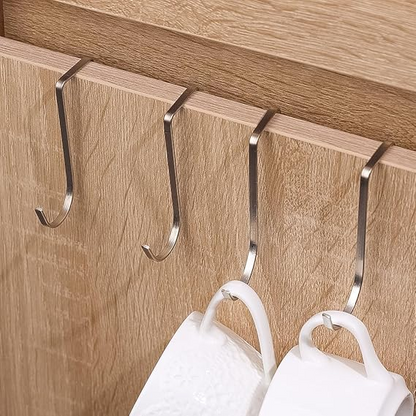2Pcs Stainless Steel Multi-Use Over Cabinet Hook, Drawer Hanger Hook Heavy Duty Hooks