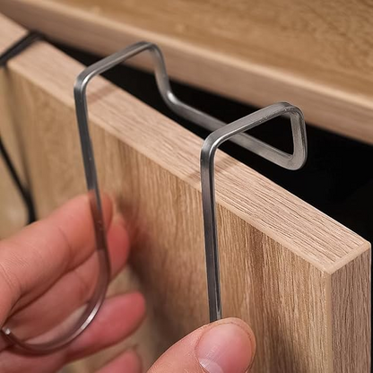 2Pcs Stainless Steel Multi-Use Over Cabinet Hook, Drawer Hanger Hook Heavy Duty Hooks