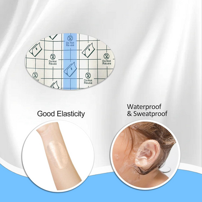 30 Pieces Baby Waterproof Ear Stickers for Young Children Easy to Tear