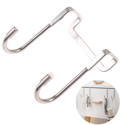 2Pcs Stainless Steel Multi-Use Over Cabinet Hook, Drawer Hanger Hook Heavy Duty Hooks