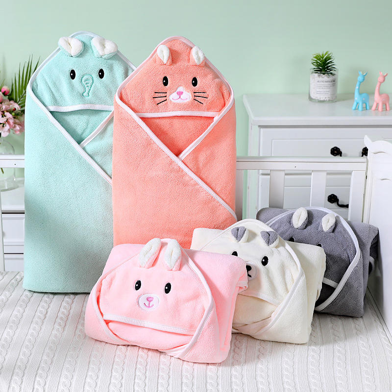Solid Color Baby Bath Towels Newborn Baby Blanket Hot Selling Children Nightwear Bathrobe