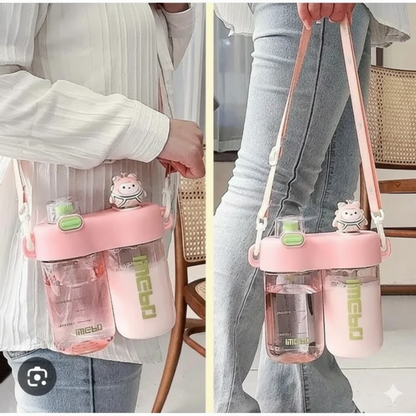 Leak-Proof Kids Sippy Cup with High Capacity - BPA-Free & Portable Cartoon Design