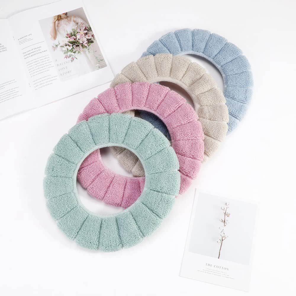 Plush Universal Toilet Seat Cover – Soft, Washable, Stretchable Cushion (Multiple Colors)
