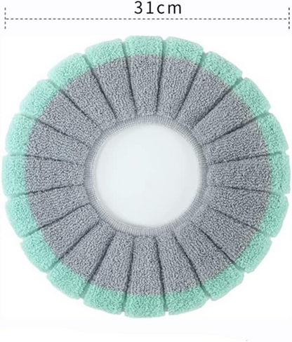 Plush Universal Toilet Seat Cover – Soft, Washable, Stretchable Cushion (Multiple Colors)