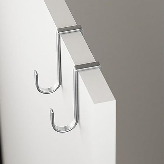 2Pcs Stainless Steel Multi-Use Over Cabinet Hook, Drawer Hanger Hook Heavy Duty Hooks
