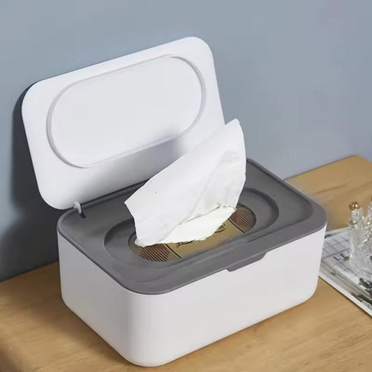 Wipes Dispenser Holder Tissue Storage Box Case with Lid, Wet Wipes Tissue Box