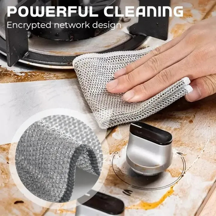 10 pcs Wire Cloth for Dish Washing Kitchen Cleaning Cloth Non-stick  Household Cleaning Accessories Dish Clean Wire Clothes