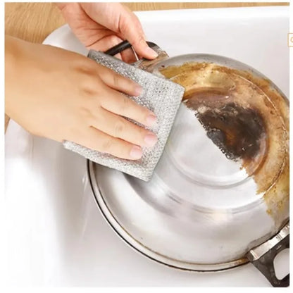 10 pcs Wire Cloth for Dish Washing Kitchen Cleaning Cloth Non-stick  Household Cleaning Accessories Dish Clean Wire Clothes