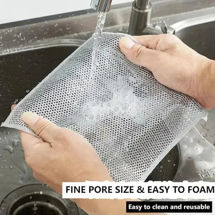 10 pcs Wire Cloth for Dish Washing Kitchen Cleaning Cloth Non-stick  Household Cleaning Accessories Dish Clean Wire Clothes