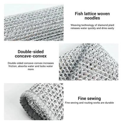 10 pcs Wire Cloth for Dish Washing Kitchen Cleaning Cloth Non-stick  Household Cleaning Accessories Dish Clean Wire Clothes