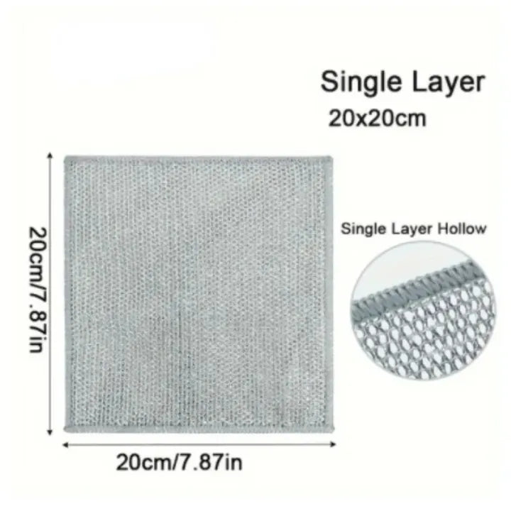 10 pcs Wire Cloth for Dish Washing Kitchen Cleaning Cloth Non-stick  Household Cleaning Accessories Dish Clean Wire Clothes