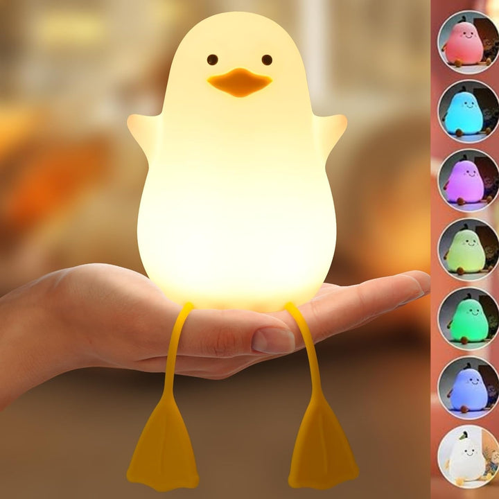 Cute Duck Night Lamp, Gifts for Women Teen Girls Baby, Kigs Seagull Night Light, Silicone Duck for Children Toddler