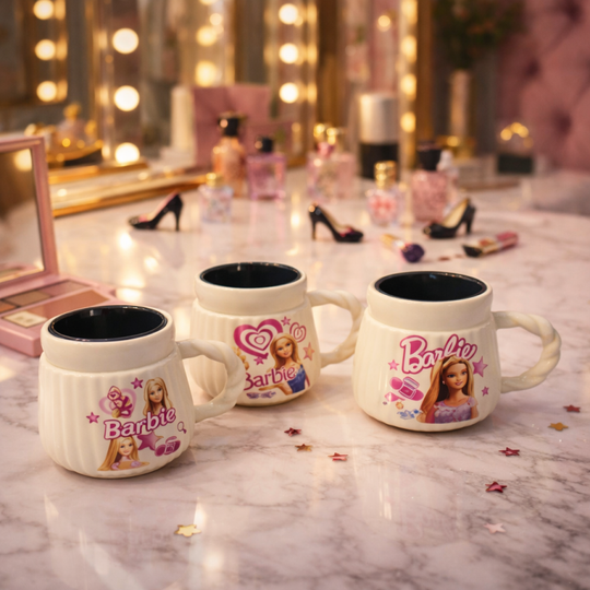 BARBIE CERAMIC MUG – CUTE DESIGN COFFEE & MILK CUPS