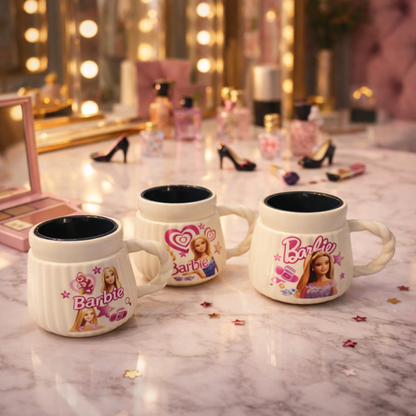 BARBIE CERAMIC MUG – CUTE DESIGN COFFEE & MILK CUPS