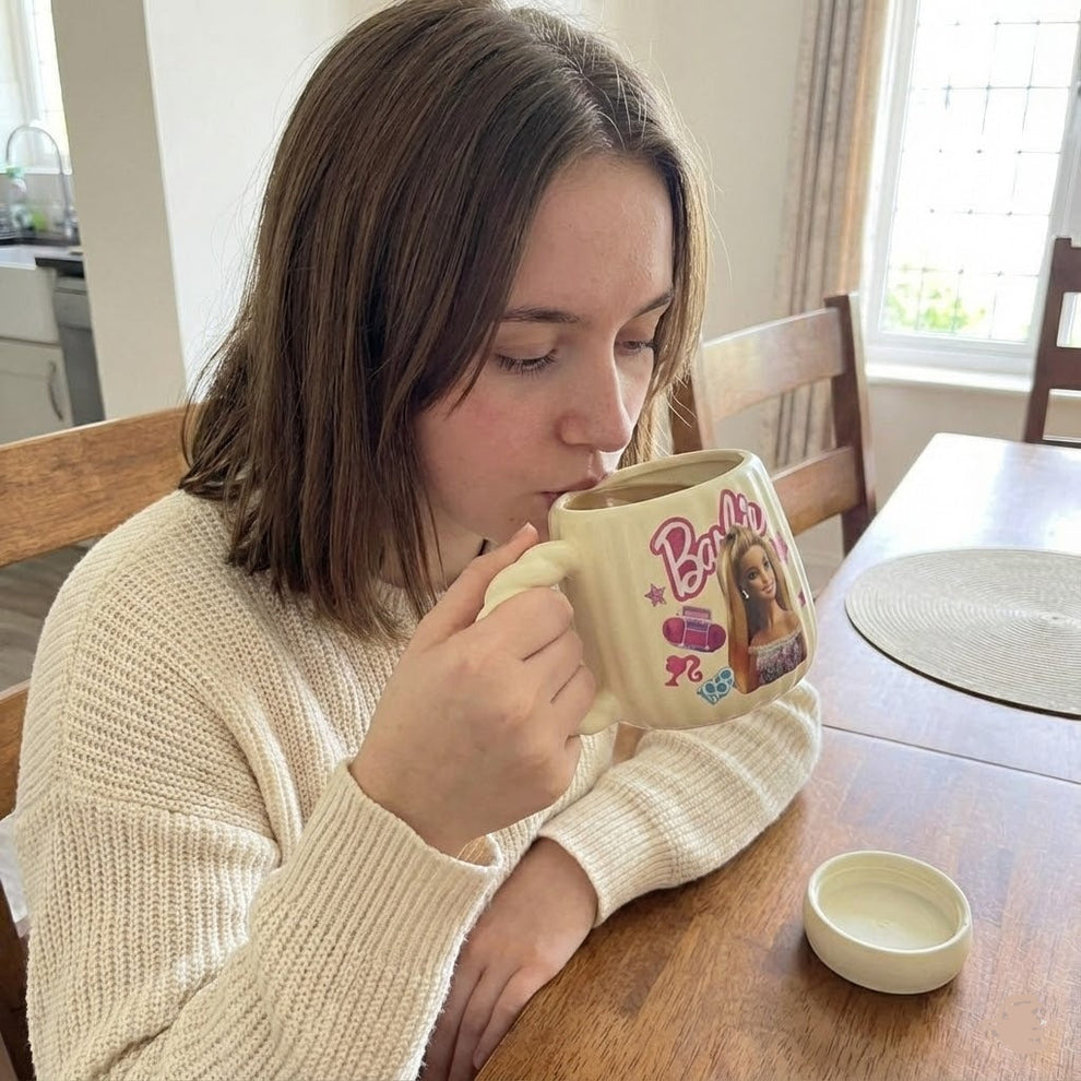 BARBIE CERAMIC MUG – CUTE DESIGN COFFEE & MILK CUPS