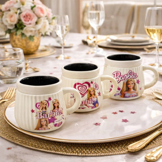 BARBIE CERAMIC MUG – CUTE DESIGN COFFEE & MILK CUPS