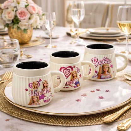 BARBIE CERAMIC MUG – CUTE DESIGN COFFEE & MILK CUPS