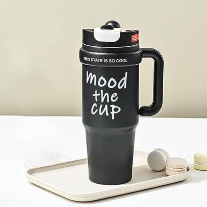Mood Stainless Steel Tumbler with Straw