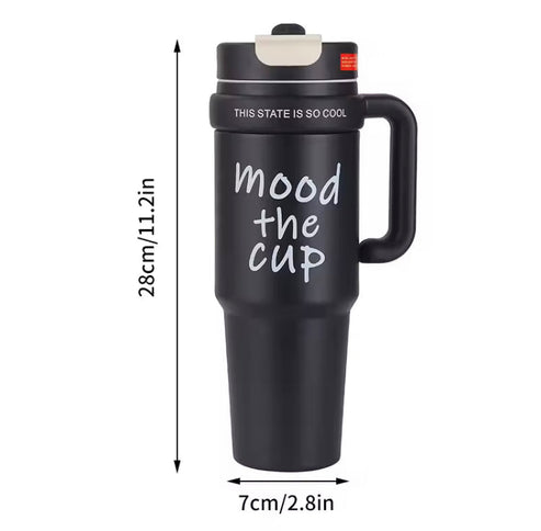 Mood Stainless Steel Tumbler with Straw