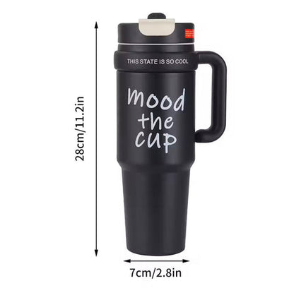 Mood Stainless Steel Tumbler with Straw