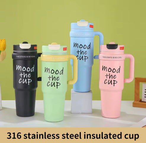 Mood Stainless Steel Tumbler with Straw