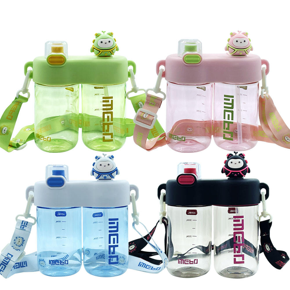 Leak-Proof Kids Sippy Cup with High Capacity - BPA-Free & Portable Cartoon Design