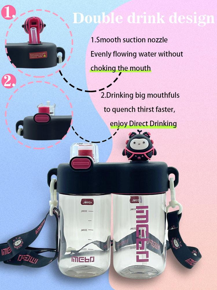 Leak-Proof Kids Sippy Cup with High Capacity - BPA-Free & Portable Cartoon Design