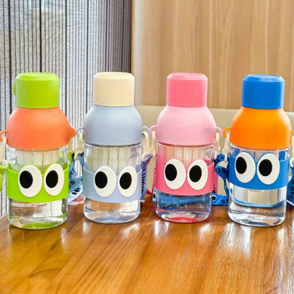 Lovely Kids Water Thermos, Kids School Bottle, 650ml Cartoon Water Container With Strap, Cute Water Bottle Drinking With Straw Cup, Portable Leak Proof Straw Water Bottle