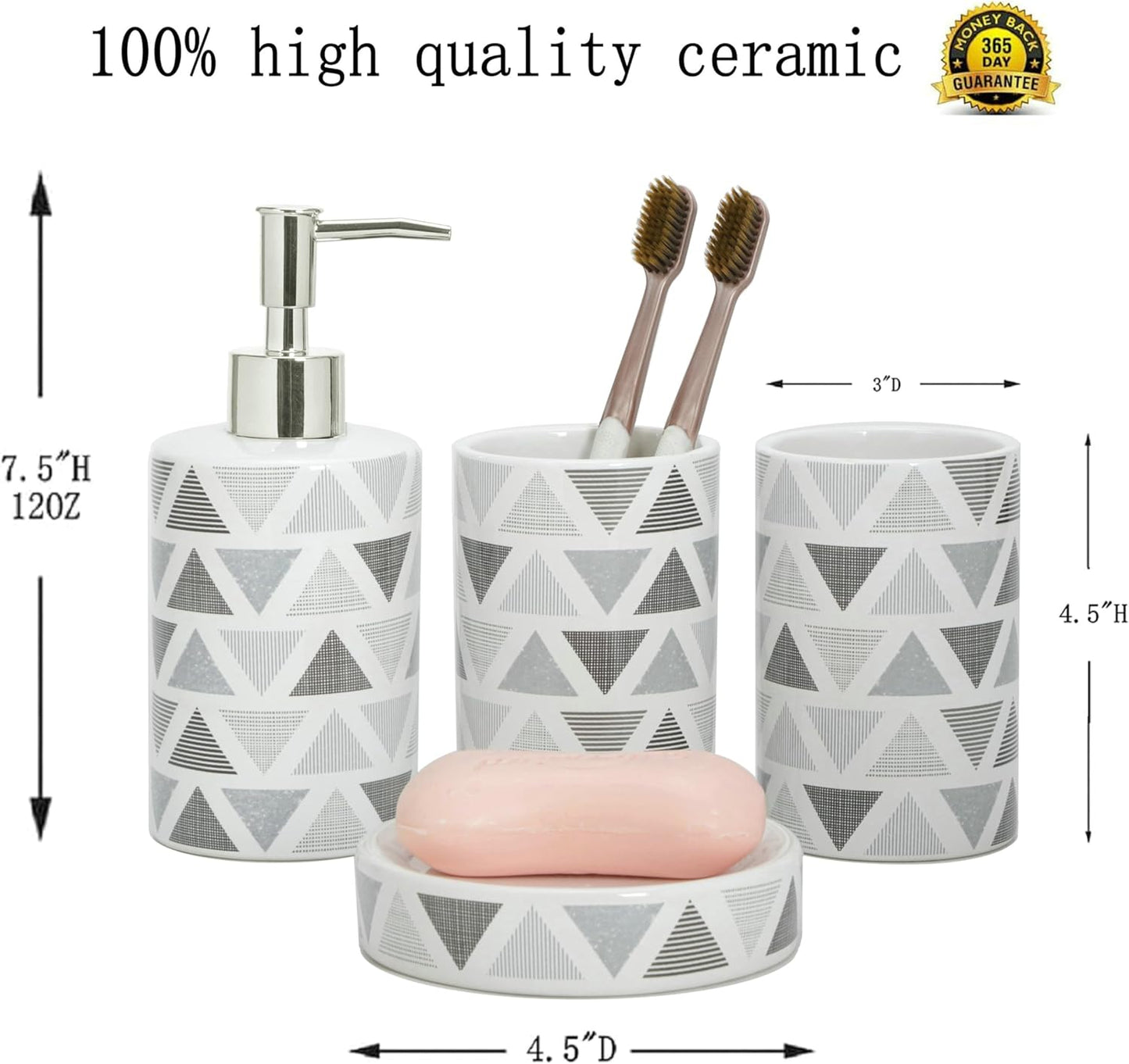 4-Piece Cereamic Bathroom Set