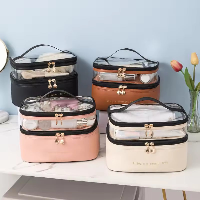 Dual Compartment cosmetic bag