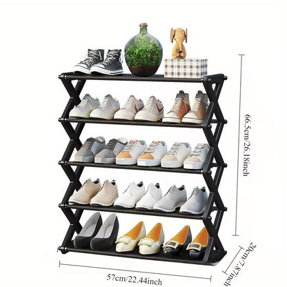 5 Layer Folding Shoe Rack Organizer