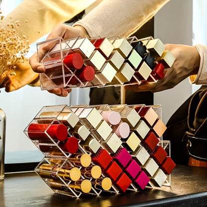 16 Grid Fish Shape Acrylic Lipstick Organizer Holder Tower