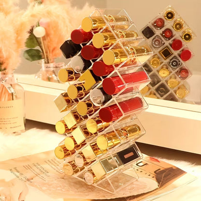 16 Grid Fish Shape Acrylic Lipstick Organizer Holder Tower