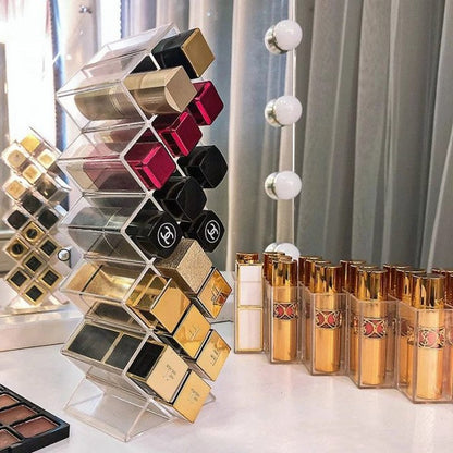16 Grid Fish Shape Acrylic Lipstick Organizer Holder Tower