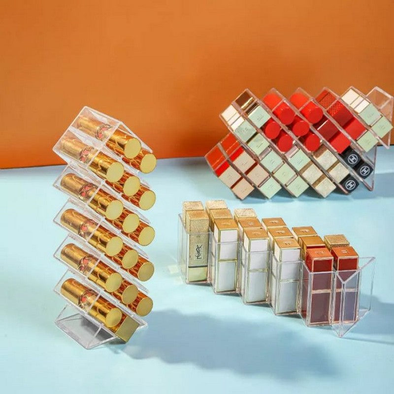 16 Grid Fish Shape Acrylic Lipstick Organizer Holder Tower