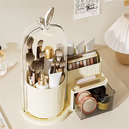 Rotating 2 In 1 Combination Cosmetic Display Box with Drawer Compact 360°