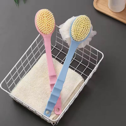 2 In 1 Bathing Scrubbing Long Handle Brush